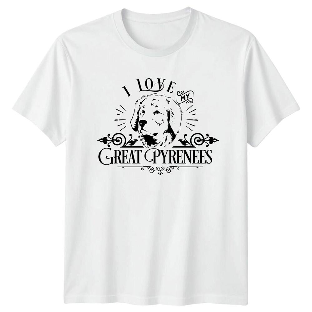 I Love My Great Pyrenees Dog Breed Graphic TShirt