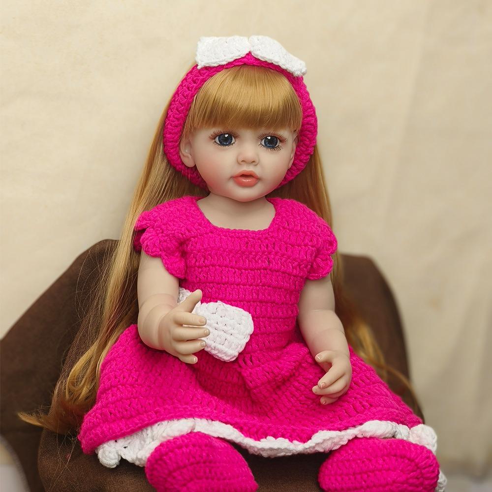 Popular 55cm Reborn Baby Doll Girl Betty Full Silicone Vinyl Body Newborn Doll Can Bath Beautiful Princess Toddler Doll Baby Toy for Kid Birthday Gift