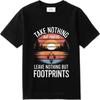 Classic Tshirt Short Sleeve T Shirt Fashion Take Nothing But Photos Leave Nothing But Footprints Minimalist For Unisex Teeshirt