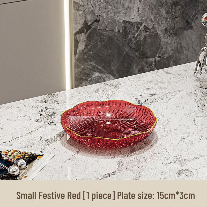 High-Value Transparent PET Fruit Plate for Living Room Snacks