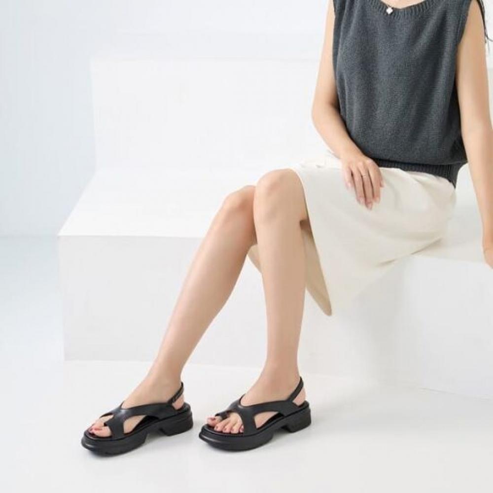 Jisyu Women Benz Platform Sandal Genuine Leather Giche