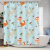 Рождественская шторка для душа декор ванной комнаты зимний узор олень лиса шапка Санты водонепроницаемая моющаяся индивидуального изготовления жаккардовая ткань ткань