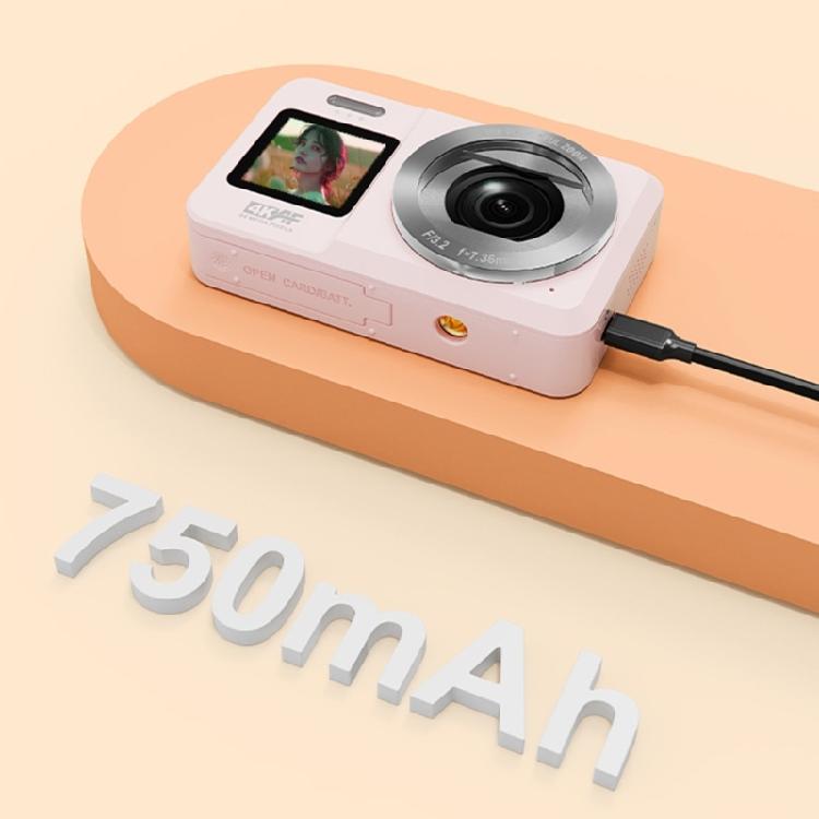 Double Screen Selfie Camera 4K 64MP 18X Zoom Portable Digital Camera Pink for Vloggings School Trip