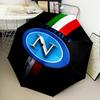 Napoli Football Club Emblem Umbrella Folding umbrella, automatic umbrella 8-Frame for Travel, camping Use Gift for Halloween Christmas