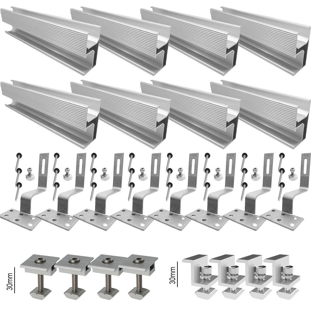 Кронштейн солнечного модуля, монтажная рейка, багажник на крышу, серебристый, удобный