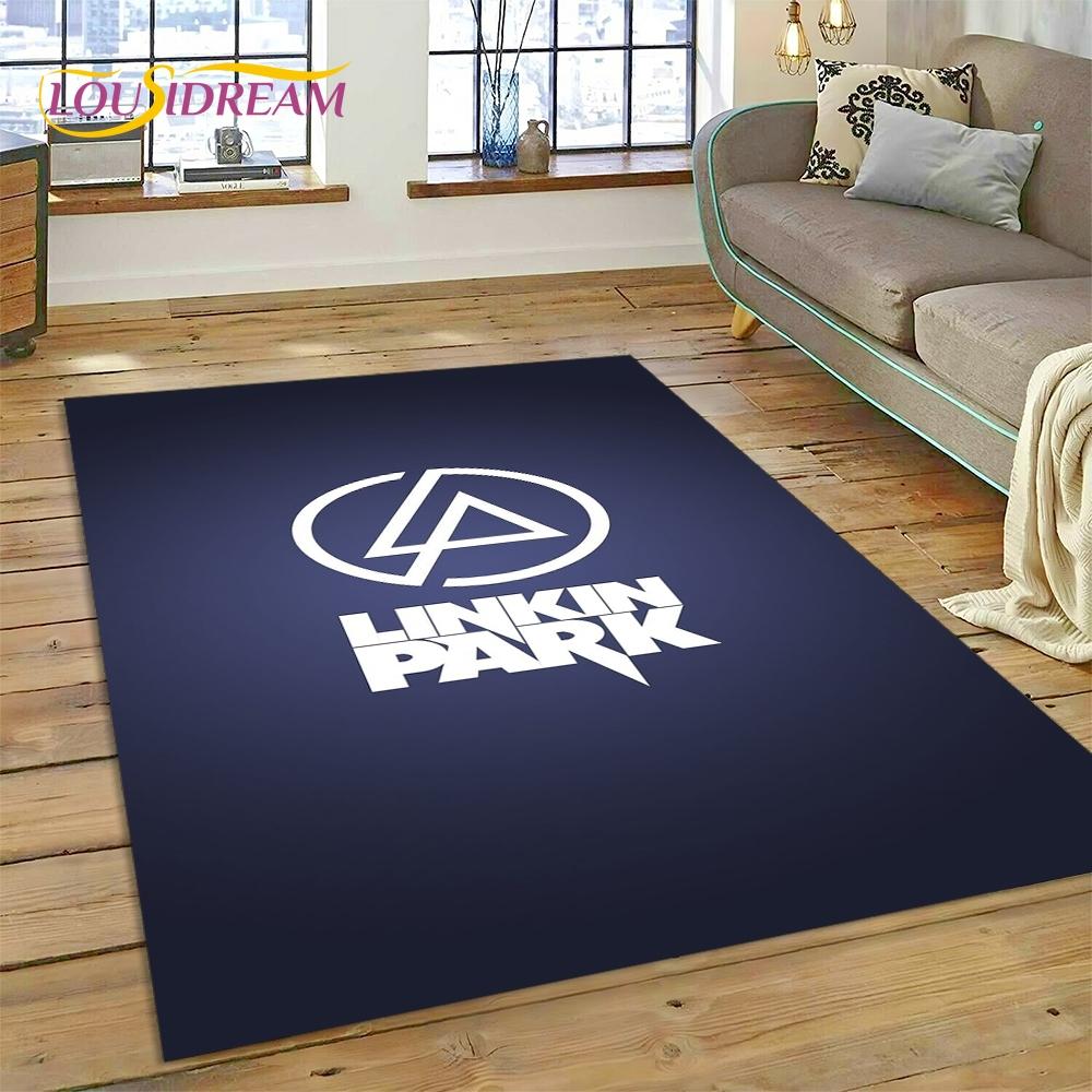 3D Retro Rock Band 3D L-Linkin-Park Rug Carpet for Living Room Bedroom Home Decor,Floor Mat Non-slip Decoration for Sofa Doormat