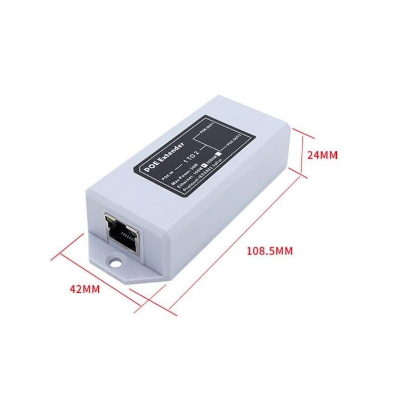 Высокопроизводительный Ethernet POE-удлинитель, POE-повторители, 1 порт на 2 порта, 30 Вт, Ethernet-удлинитель для IP-камер, Plug and Play
