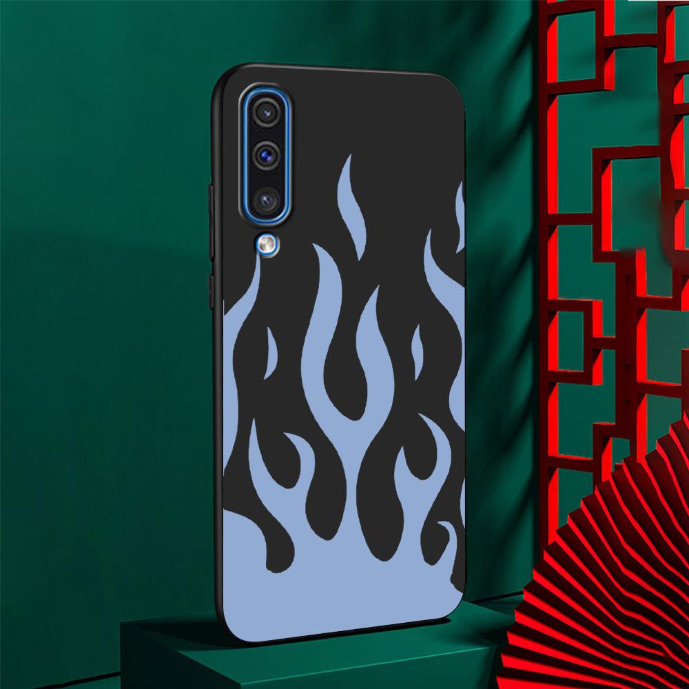 Крутой зеленый красный чехол Flame Fire для Samsung Galaxy A50 A10 A70 A30 A20e A40 A20s A10s A10e A90 5G A80 A9 мягкий черный чехол для телефона