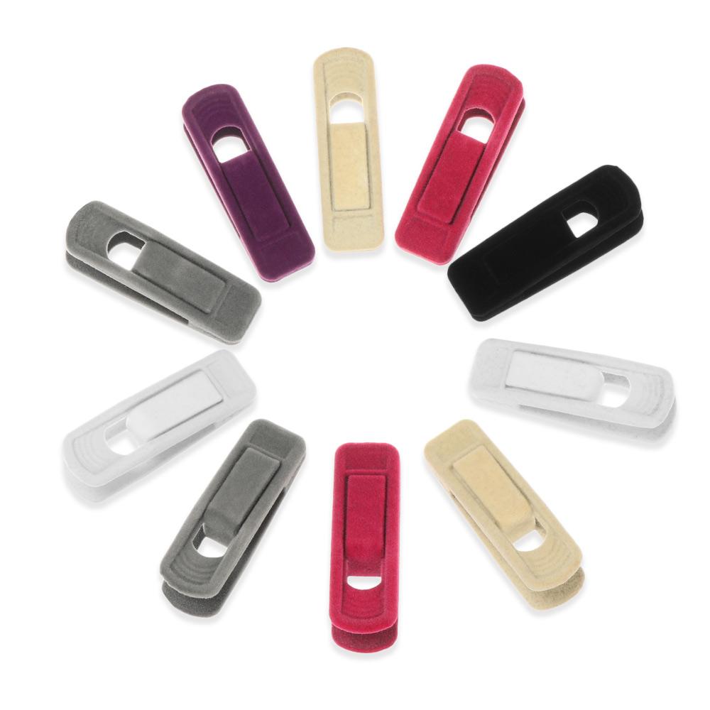 10pcs Portable Bathroom Household Non-slip Velvet Hangers Clips Coat Holder Dress Rack Hanging Hooks