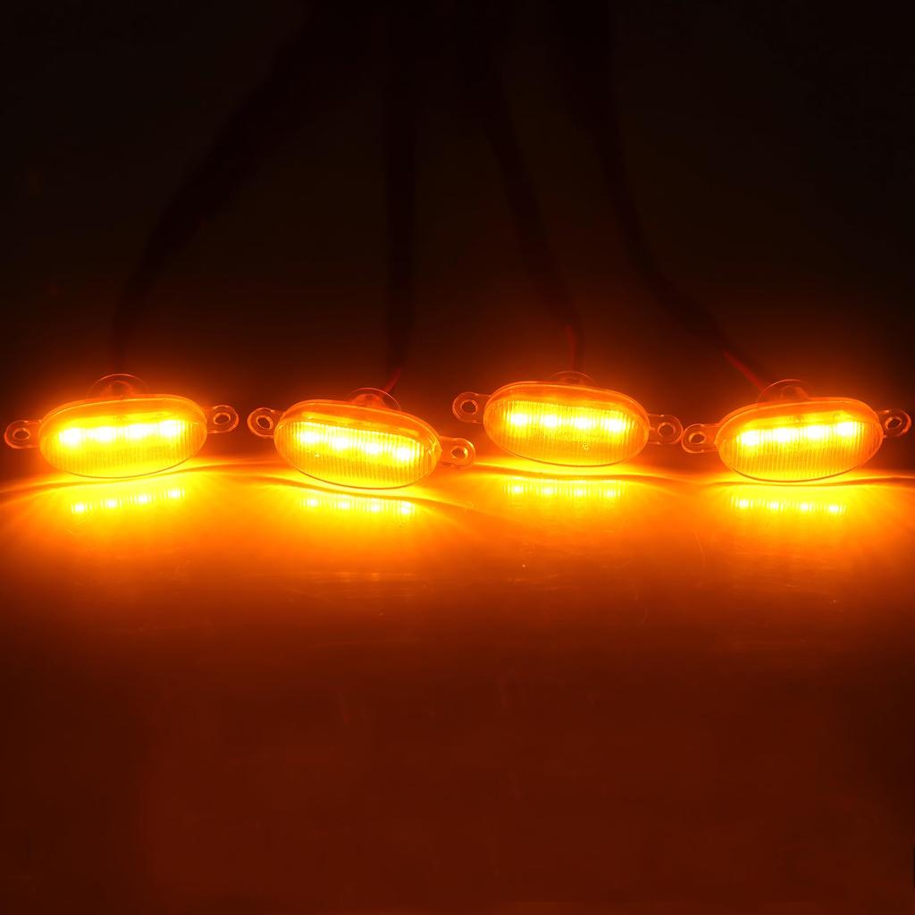 Aoling Маркеры решетки для Ford Raptor и F150 Универсальный янтарный провод Комплект решетки из 4 шт. F-150 2009-2014 2015-2020, & Маркеры,