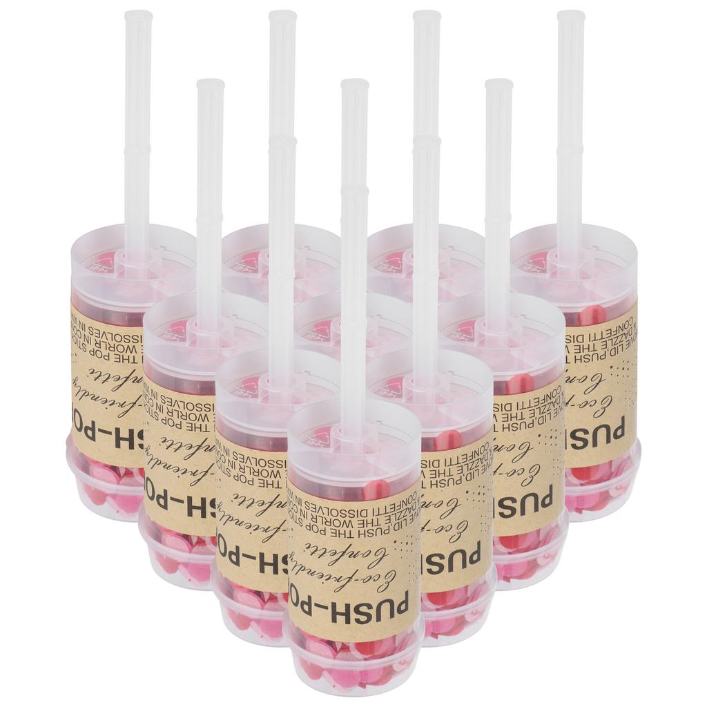10Pcs Push Pop Confetti Poppers Cannon Wedding Graduation Gender Reveal Birthday Party Supplies
