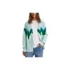 Levis Boxy Cardigan Striped Single-Breasted Embroidered Loose Knitwear Men Tops Green A0709-0021