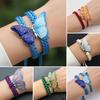 Hand-Woven Butterfly Bracelet Traditional Knitting Techniques Adjustable Wristband Meaningful Gift Wrist Accessory