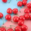 50Pcs Cute Artificial Cherry Fruit Home Decor Decoration Ornament Accessories