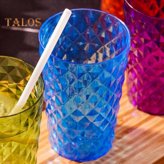 Drinking Glasses Multi-purpose Fine Workmanship Portable Good Unique Rhombus Textured Water Mug for Household