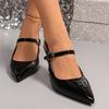 Fashion Elegant Summer Slingback Sandals for Women Pointed Toe Stiletto Heel Banquet Dress Shoes Woman Patent Leather High Heels Pumps