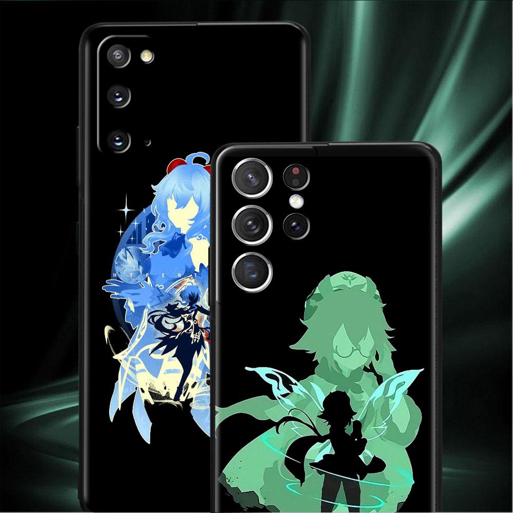 Аниме Genshin Impact Мягкий чехол для Samsung Galaxy S22 S20 FE S21 S10 S9 Plus S8 Note 20 Ultra 10 Lite Чехол для телефона
