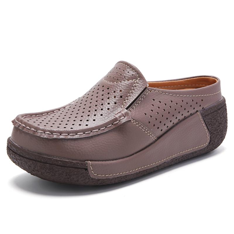 Кроссовки Женская обувь Лоферы на платформе Кожаные слипоны на плоской подошве Новая весенняя повседневная обувь 35-41