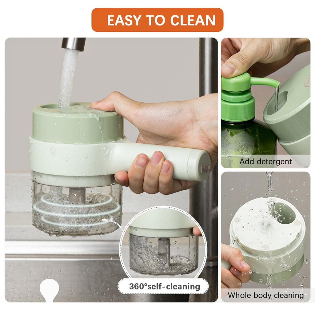 4 в 1 ручной электрический измельчитель пищевых продуктов, беспроводной набор овощерезок, измельчитель овощей и мяса