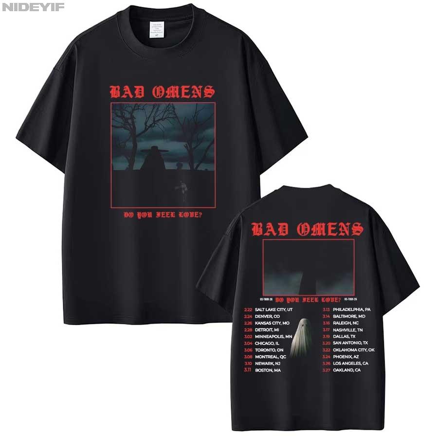 Bad OUnisexs Do You Feel Love Tour 2026 Merch T shirt for Unisex Women Hiphop Streetwear Oversized Tops 100 Cotton TShirt BO5