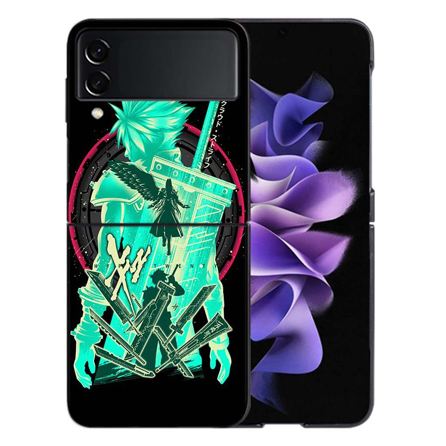 Final Fantasy VII Для Samsung Galaxy Z Flip 5 4 3 Чехол Ударопрочный Жесткий Чехол Телефон Z Flip 6 7 5G Z Flip 5 4 5G TPU PC Жесткий Coq