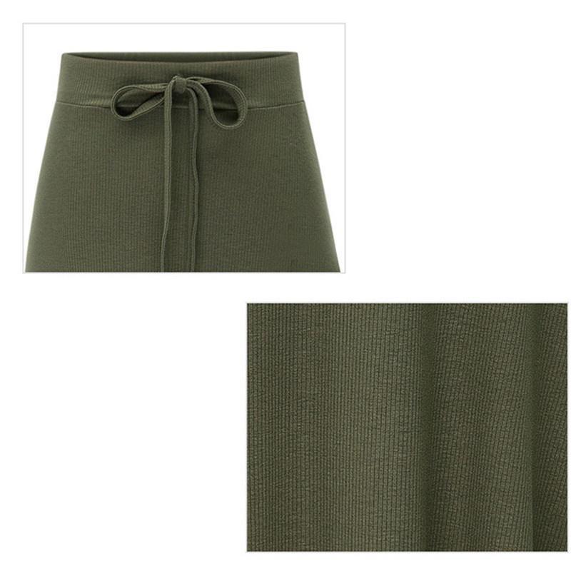 Новая полуюбка, модная женская юбка с высокой талией и разрезом на один шаг, темпераментная тонкая юбка средней длины, юбка с запахом на бедрах, длинная юбка больших размеров