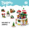 6 в 1 креативная рождественская серия, набор строительных блоков, Kawaii, олень, зимняя деревня, мини-модель дома, DIY, кирпичи, игрушки для детей