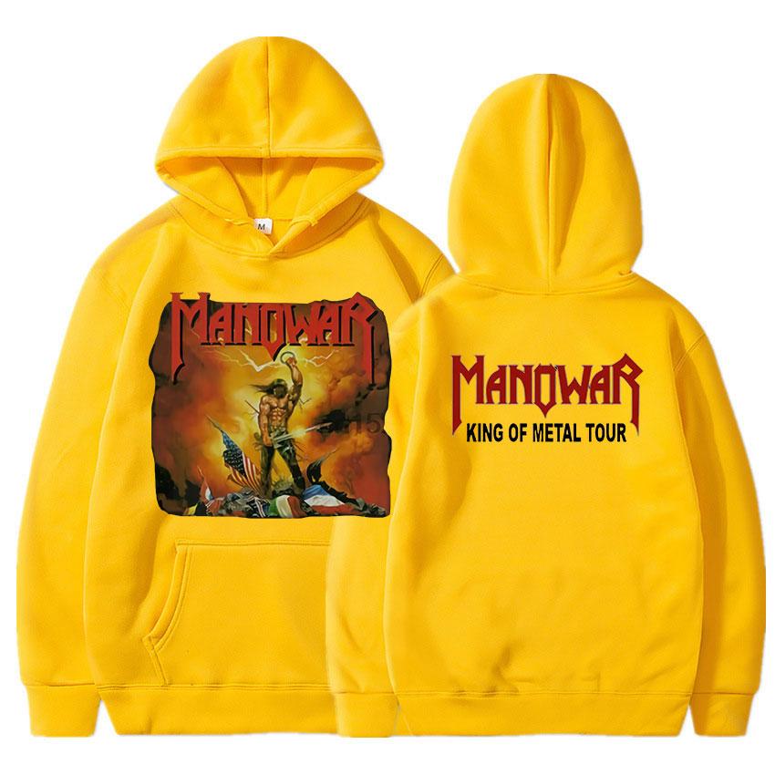 Rare Unisexowar Kings of Metal VTG 1989 Hoodie Cotton Unisex Winter Fleece Fashion Sweatshirt Oversized Harajuku Hip Hop Band Pullover