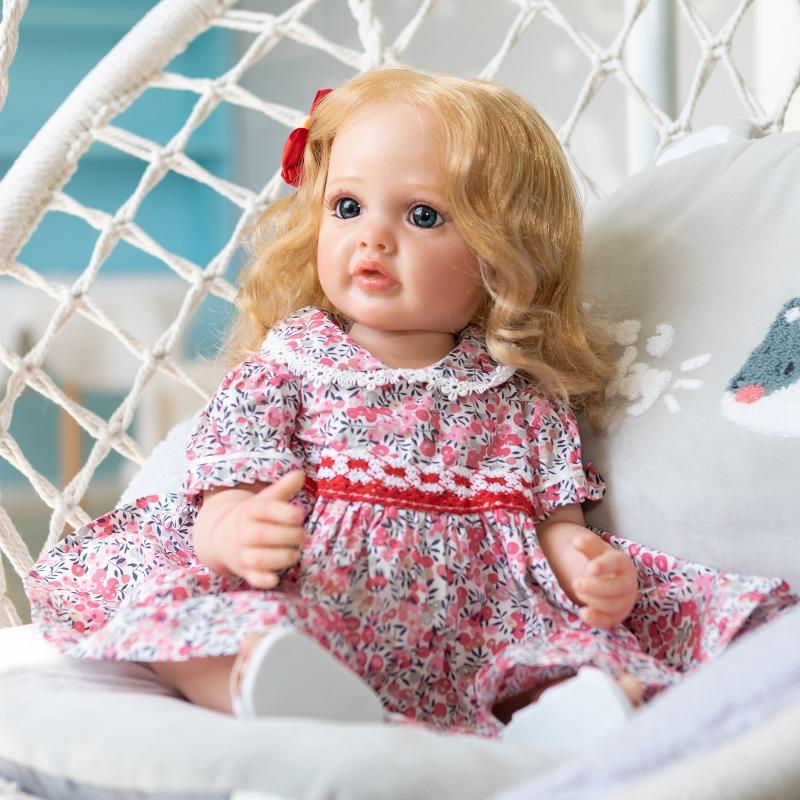 55 см Мягкая силиконовая виниловая кукла Reborn для маленьких девочек, принцесса Бетти, имитация куклы, реалистичная, мягкая на ощупь, гибкая 3D-кожа, видимые вены, детская кукла, игрушка