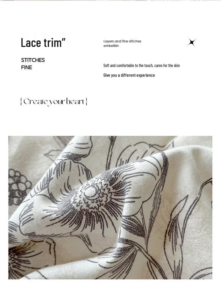 100% Хлопок Очень Толстый Теплый Фланелевый Кружевной Зимний Комплект - 4 Предмета