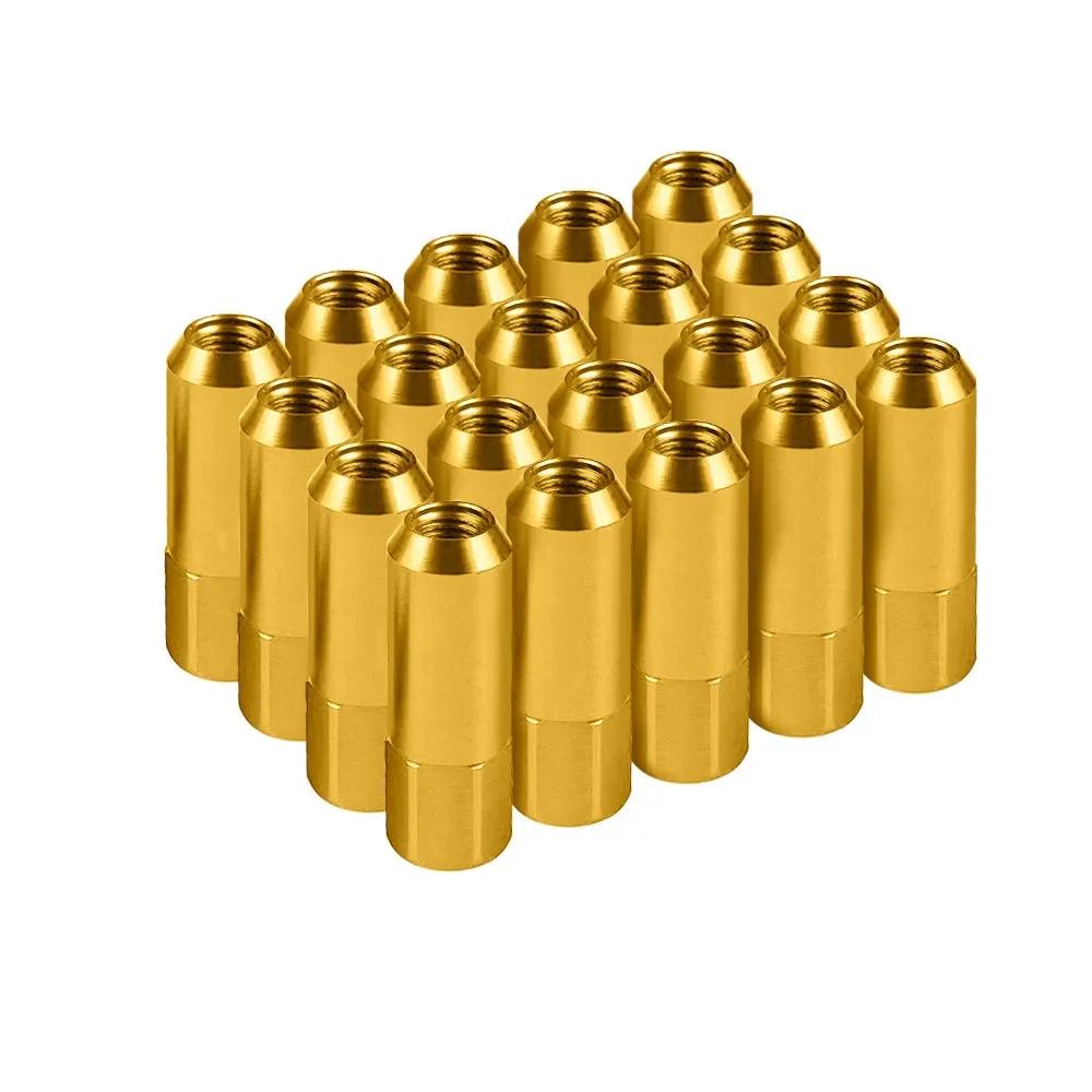 20PCS 60mm M14*1.5 Wheel Nuts New Racing Lug Nuts Screw Aluminum Tuner Racing Lug Wheel Nuts Screw Anodized Wheel Bolts