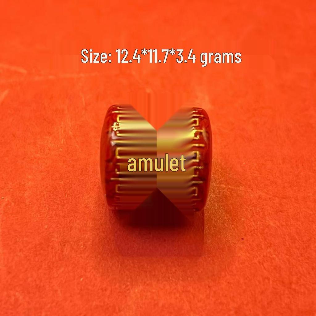 Original Gold-Plated Cinnabar Turtle Shell Fu Plaque and Gourd Pouch Accessories