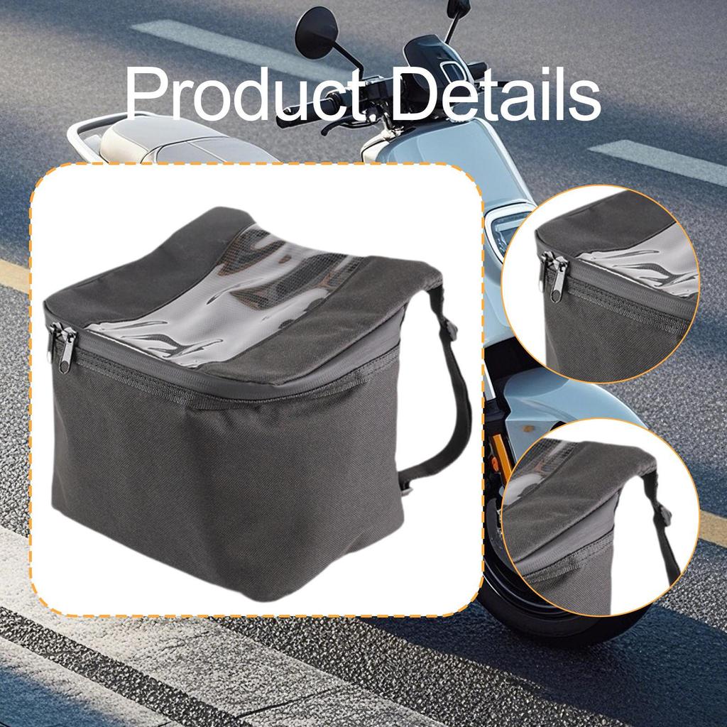 Front Bag Motorcycle Handlebar with Rain Cover Rainproof Universal Saddlebag for