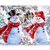 Рамка для рисования снеговика по номерам для взрослых, наборы, настенная художественная картина, акриловая краска по номерам для украшения дома, рождественский подарок 40x50 см