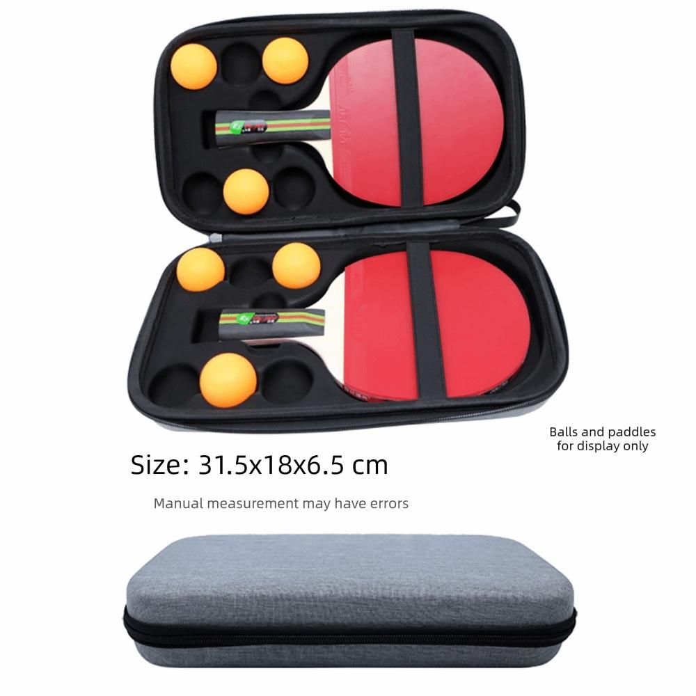 EVA Ping Pong Paddle Case Black Grey Hard Shell Storage Bag Ping Pong Paddle