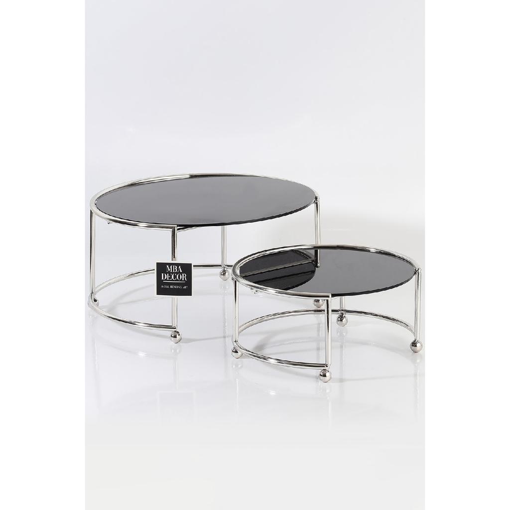 Круглый двойной золотой черный кофейный боковой презентационный подарочный органайзер для лакомств МДФ деревянный 26