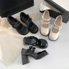Fashion Women's High Heels Pumps Mary Janes Shoes New 2024 Fashion Bowknot Platform White Black Heeled Party Dance Wedding Shoes Zapatos
