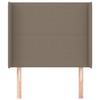 VidaXL Headboard with Ears Taupe 93x16x118-128 Cm Fabric3119286