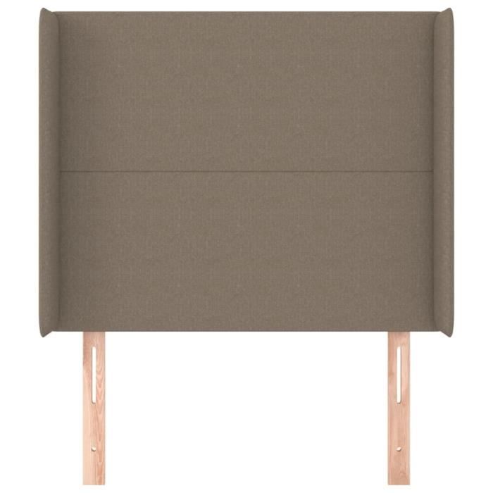 VidaXL Headboard with Ears Taupe 93x16x118-128 Cm Fabric3119286