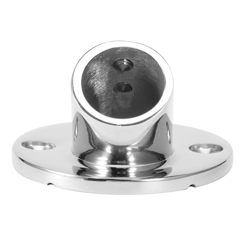 45 Degree Round Tube Base Hand Rail Railing Fitting 316 Stainless Steel Marine Boat
