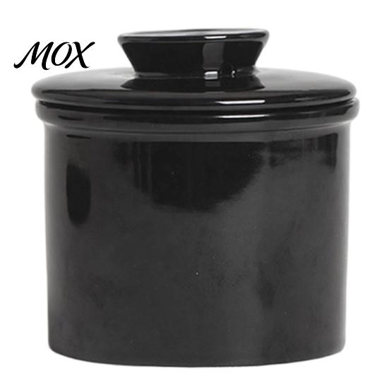 Minimalist Kitchen Decor Ceramic Butter Crock with Lid, Bell Shaped Dish, Sealed Countertop Food Storage Container Keeper, Jar for Fresh Soft