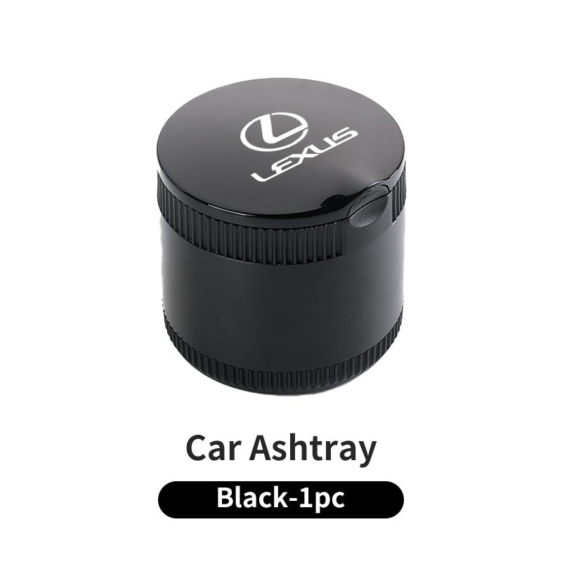 Car Aluminum Ashtray ABS Flame Retardant Cigarette Case Auto Accessories For Lexus UX250h RX450h CT200h RX400h NX300h RX350