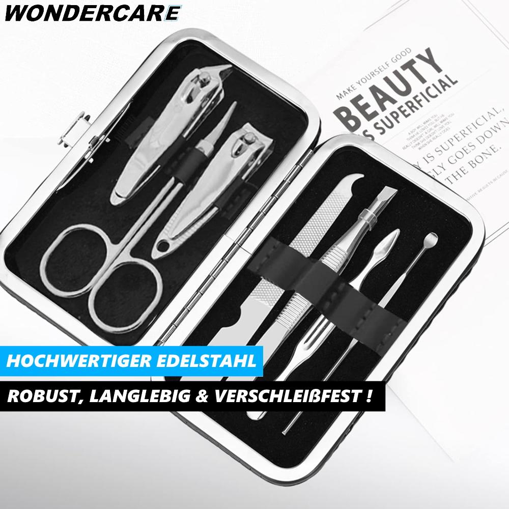 WONDERCARE Маникюрный набор Педикюрный набор Набор для ногтей Уход за ногтями Ножницы для ногтей Пилка для ногтей 7 предметов