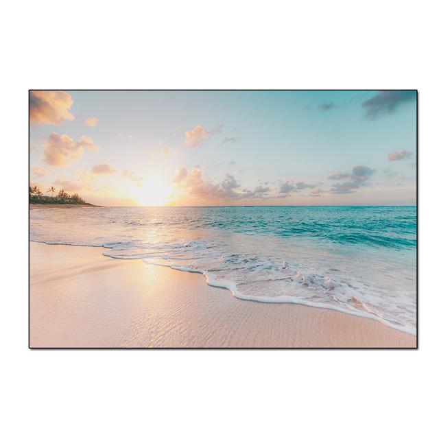 Восход солнца морской пейзаж пляж холст живопись современные постеры и принты Cuadros настенные художественные фотографии гостиная домашний декор без рамки без рамки