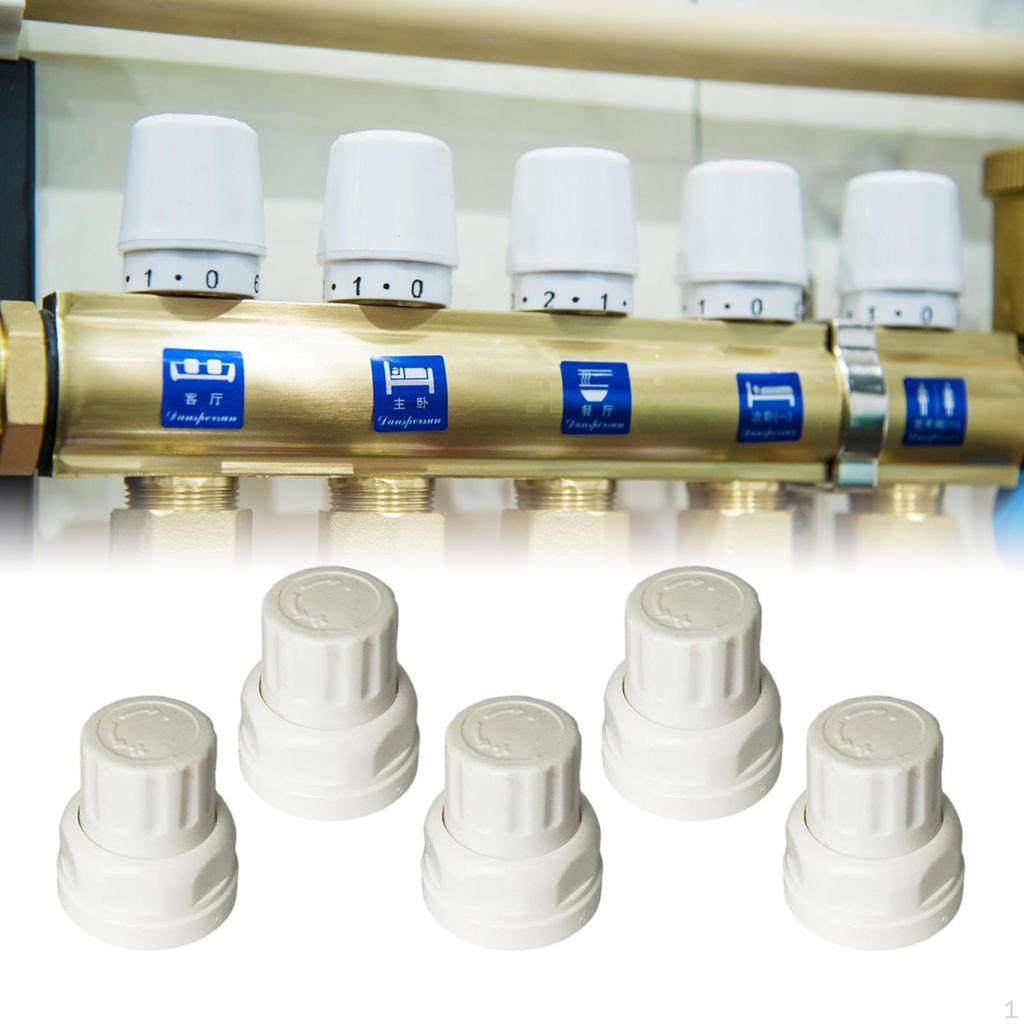 5 Pcs Radiator Valve Caps Rotating Replacement Durable Stable Performance PP Accessories