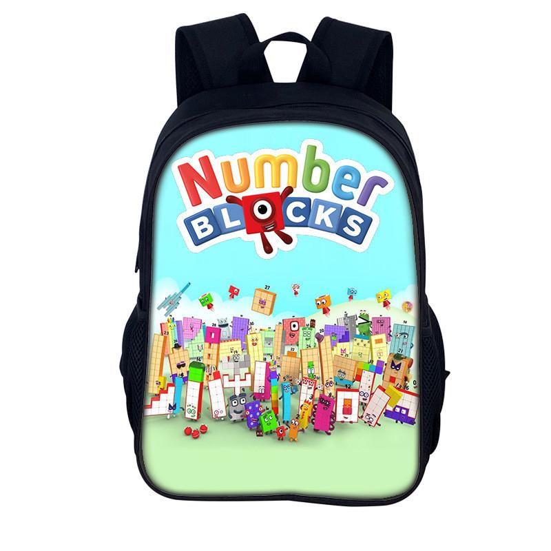 Детский рюкзак Numberblocks из дышащего нейлона для школы и учебы