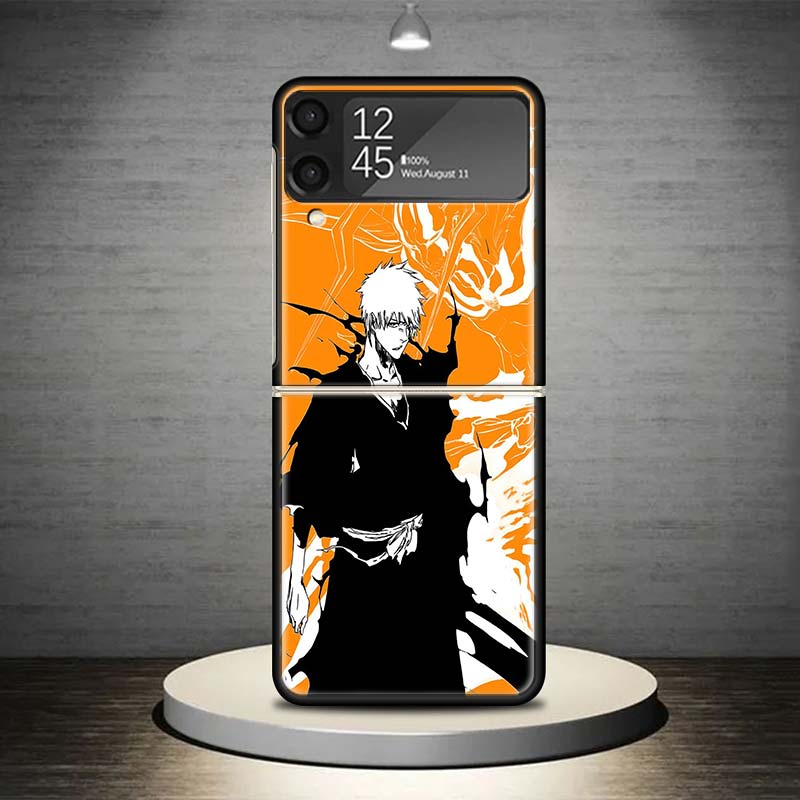 Чехол для телефона Kurosaki Ichigo Bleach для Samsung Galaxy Z Flip 7 6 5 4 3 5G Ударопрочный чехол Z Flip7 Flip6 ZFlip5 Flip3 Flip4 Luxur