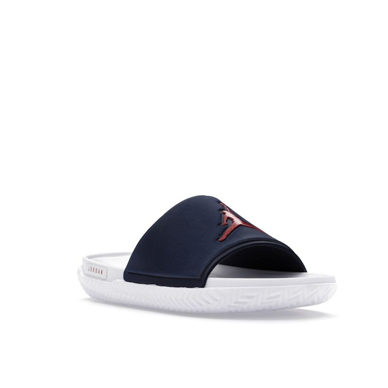 Air Jordan Jumpman Slide Полуночный синий/Красный для зала Мужские кроссовки Синий/Белый FQ1598-402