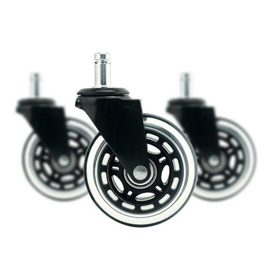 Сверхмощные колеса для офисного стула. Тихие ролики для стульев. Гладкая защита пола. Поворотные ролики из полиуретана для коворкинга.