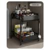 2-Tier Pull-Out Storage Rack Countertop Organizer Kitchen Bathroom Bedroom